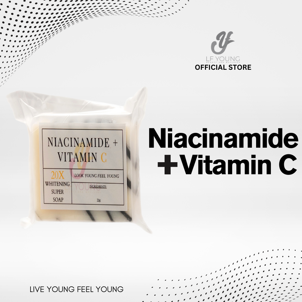 Niacinamide Soap (3pcs) w/ Glutahione 20x Skin Whitening w/ Vit. C Anti-Acne Anti-Aeging by LFYoung