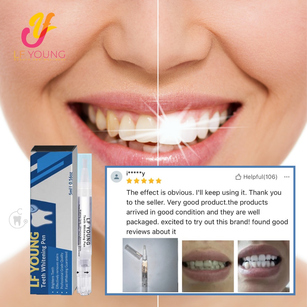 Teeth Whitening Gel Pen Instant Teeth Whitening Removes Stains for Fresh Breath by LFYoung 5mL